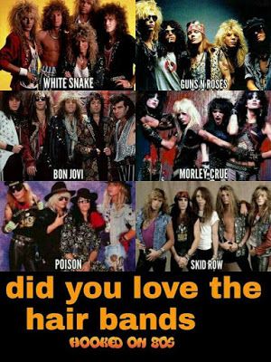 Daily Boom: Currently Booming: Take An 80's Hair Band Quiz! 80’s Hair, 80's Hair, 1990 Style, 80s Hair Metal, 80s Rock Bands, Hair Metal Bands, 80s Hair Bands, 80s Hair, 80s Rock