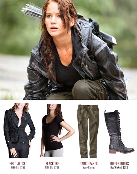 Hunger Games Katniss Everdeen Costume Katniss Everdeen Outfit, Katniss Everdeen Costume, Katniss Outfit, Katniss Costume, Hunger Games Costume, Hunger Games Outfits, Hunger Games Katniss, Movie Character Costumes, Diy Outfits