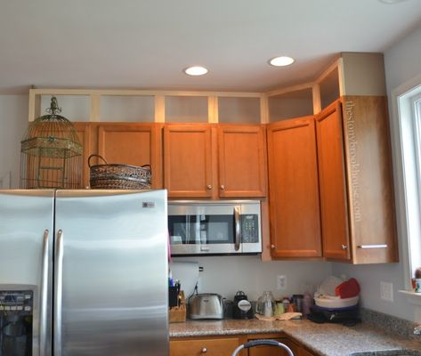 Fridge Side Uppers Complete Extending Kitchen Cabinets, Cabinet Extension, Kitchen Cabinets Update, Kitchen Cabinets To The Ceiling, Kitchen Cabinets Height, Cabinets To The Ceiling, Framed Kitchen Cabinets, Kitchen Cabinets To Ceiling, Frameless Kitchen Cabinets