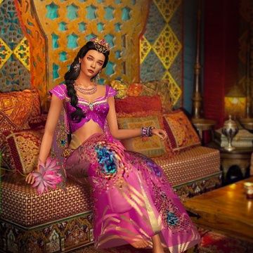 Jasmine (from Aladdin) | HoangLapSims on Patreon Sims 4 The Sims Resource, Jasmine From Aladdin, Sari Dress, Sims 4 Teen, Body Outfit, Sims House Design, The Sims 4 Download, Sims4 Clothes, Sims 4 Mods Clothes