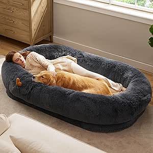 Dog Bed For People, Giant Dog Bed, Giant Dog Beds, Human Dog, Human Dog Bed, Work Space Decor, Giant Dogs, Restorative Sleep, Outdoor Dining Furniture