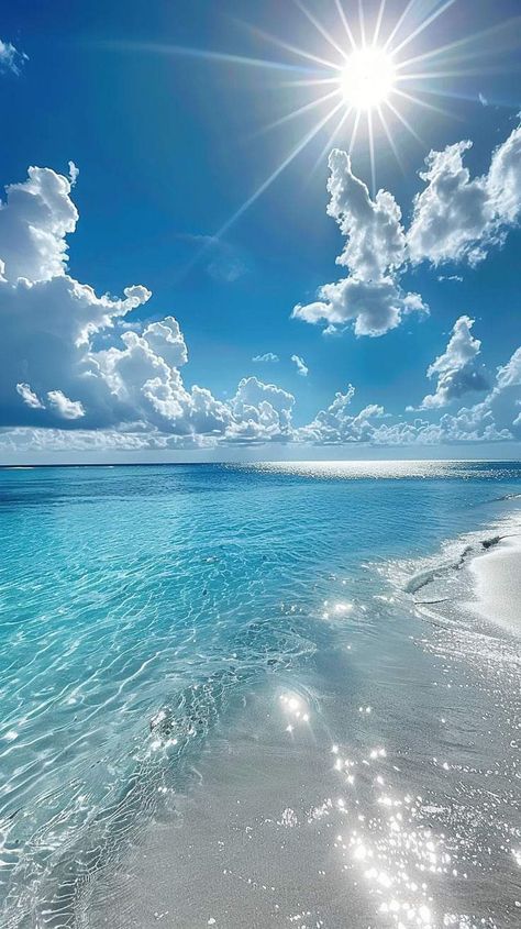 Beautiful Beach Pictures, Cute Summer Wallpapers, Beautiful Ocean Pictures, Clear Blue Water, Ocean Pictures, Pretty Landscapes, Ocean Wallpaper, Beach Wallpaper, Beautiful Landscape Wallpaper