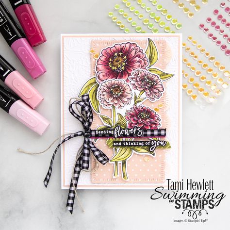 Stampin’ Fancy Friday — Sketch Challenge Fancy Friday, Easy Paper Flowers, Pink Color Schemes, Floral Image, Sketch Challenge, March 5, Artisan Design, Stamping Up, Flower Cards