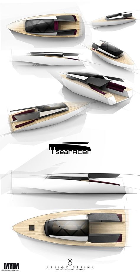 Y SEA RACER 30 - Concept Design Yacht For MYDA 2013 - Picture gallery 6 Boat Sketch, Yacht Luxury, Build Your Own Boat, Cool Boats, Boats Luxury, Yacht Boat, Yacht Design, Super Yachts, Boat Plans