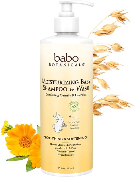 Shampoo For Dry Scalp, Babo Botanicals, Cradle Cap, Calendula Oil, Baby Lotion, Baby Shampoo, Baby Milk, Moisturizing Shampoo, Dry Scalp