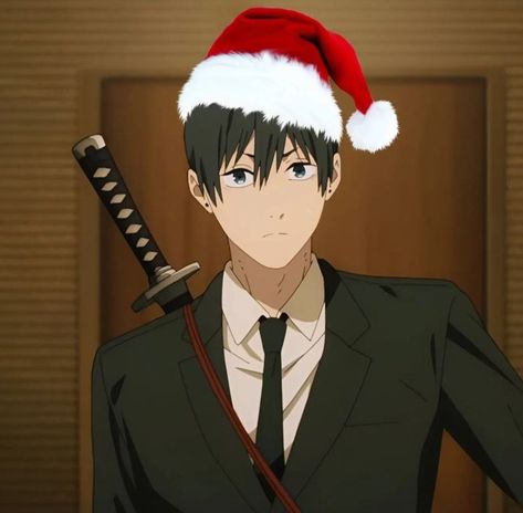 Chainsaw Man Christmas, Christmas Profile, Christmas Profile Pictures, My Hero Academia Shouto, Man Icon, 50 Christmas, Chainsaw Man, Profile Pictures, Chainsaw