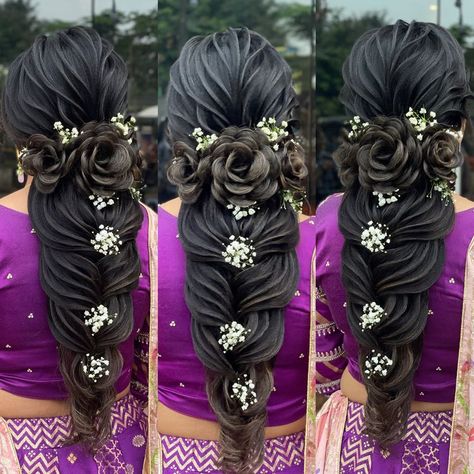 Bridal Hairstyle Indian Wedding, Viking Hair, Indian Bridal Hairstyles, Creative Hairstyles, Indian Hairstyles, Indian Bridal, Hair Hacks, Hair Trends, Bridal Hair