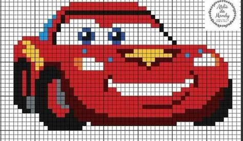 Double Knitting Patterns, Kids Knitting Patterns, Disney Cross Stitch Patterns, Baby Boy Knitting Patterns, Crochet Car, Easy Pixel Art, Cross Stitch For Kids, Pixel Crochet, Pola Kristik