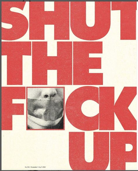 Shut Up Shut Up Shut Up, Textured Poster Design, Who We Are Post Design, Textured Graphic Design, Creative Fonts Design, Halftone Poster Design, Halftone Graphic Design, Graphic Design Posters Typography, Graphic Design Texture