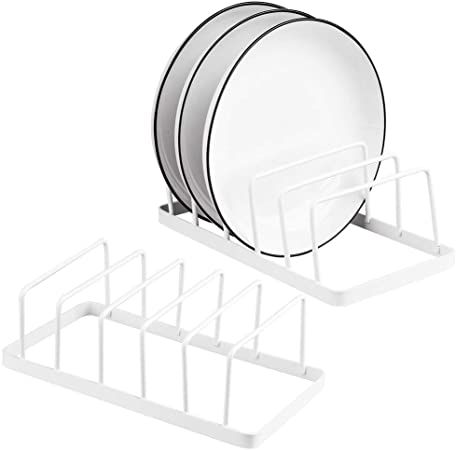 Amazon.com: [2 Pack] Dish Plate Storage Drainboard, Tomorotec Pot Lid Holder Dish Rack Plate Drying Drainer Stand Cabinet Organizer for Kitchen: Home & Kitchen Plate Drying Rack, Stacked Pots, Pot Lid Holder, Plate Storage, Steel Frame Construction, Dish Plate, Cabinet Organizer, Dish Rack, Plate Racks