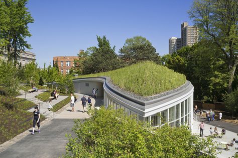 BBG Visitor Center by Brooklyn Botanic Garden, via Flickr Oman Architecture, Botanical Center, Brooklyn Botanical Garden, Brooklyn Botanic Garden, Vegetable Garden Planning, Landscape And Urbanism, Rain Garden, Visitor Center, Botanic Garden