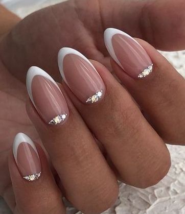 Mrs Nails, May Nails, Manicure Nail Designs, Romantic Nails, Nude Nail Designs, Swarovski Nails, Bride Nails, Bridal Nails, Elegant Nails