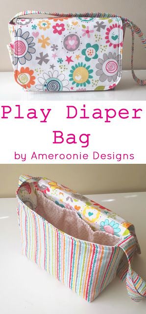 DIY Diaper Bag Tutorial featured by top US sewing blog, Ameroonie Designs Diaper Bag Sewing Pattern, Ameroonie Designs, Diy Diaper Bag, Baby Doll Diaper Bag, Sew Ideas, Baby Doll Clothes Patterns, Baby Doll Accessories, Nappy Bag, Bag Tutorial