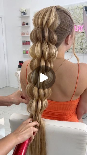 Cute Hairstyles For Long Hair Brunettes, Braid Hairstyles For Athletes, Long Hairstyles Braided, Fun Long Hair Hairstyles, Hair Braid Ideas Easy, Full French Braid, Easy Hair For Long Hair, Banana Bushel Braid Tutorial, Cute Hairstyles For White Women