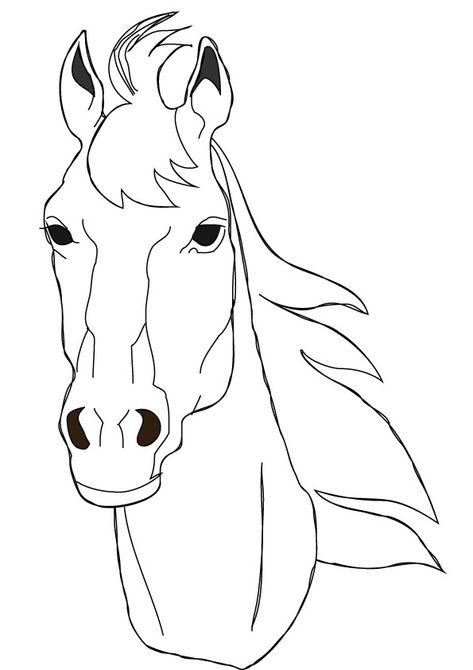 horse coloring pages | Free horse face coloring page. Free Horses, Horse Coloring Pages, Horse Crafts, Horse Face, Horse Drawings, Horse Coloring, Horse Head, Horse Art, Coloring Book Pages