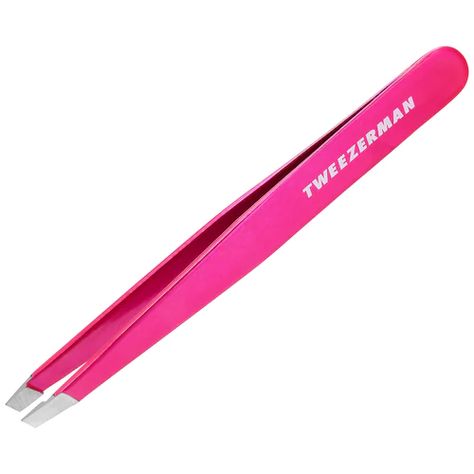 Pink Perfection Slant Tweezer - TWEEZERMAN | Sephora Tweezerman Tweezers, Uneven Eyebrows, Fuller Eyebrows, Eyebrow Tweezers, Jasmine Sanders, Makeup Lessons, Eyelash Brush, Eyebrow Gel, Perfect Eyebrows