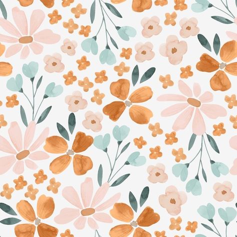 Free Vector | Muted color palette pattern Journal Illustrations, Watercolour Plants, Floral Vector Pattern, Watercolor Flowers Pattern, Flower Drawing Design, Pattern Painting, Watercolor Floral Pattern, Sunflower Wallpaper, Watercolor Plants