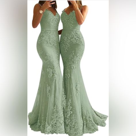 Sage Green Evening Dress, Sage Green Dress For Wedding, Sage Green Wedding Dress Bridesmaid, Sage Green Wedding Dresses, Sage Green Gown, Dusty Sage Wedding, Sage Green Bridesmaid, Sage Green Dress Formal, Sage Wedding Dress