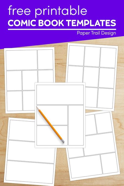 Free printable comic book template sheets to print for a fun indoor activity that promotes writing fluency with your kids but is still fun! Make Your Own Comic Book, Blank Comic Book Pages, Comic Strip Template, Comic Book Paper, Make A Comic Book, Create Your Own Comic, Comic Template, Comic Paper, Blank Comic Book