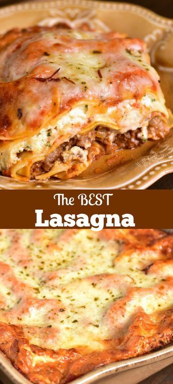 The BEST Lasagna Easy Lasagna Recipe With Ricotta, Easy Homemade Marinara Sauce, Ricotta Lasagna, Homemade Lasagna Recipes, The Best Lasagna, Lasagna Recipe With Ricotta, Classic Lasagna Recipe, Best Lasagna, Homemade Marinara Sauce