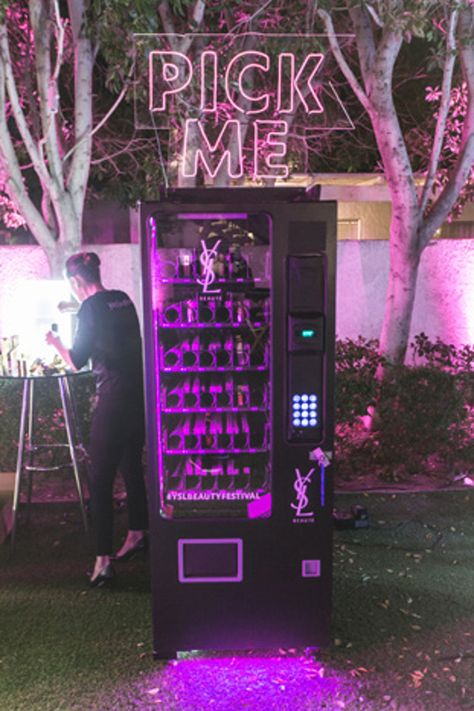 Brand Activation Ideas, Vending Machine Design, Marketing Activations, Coachella 2018, Vending Machine Business, Dream Hotels, American Express Card, Experiential Marketing, Ysl Beauty