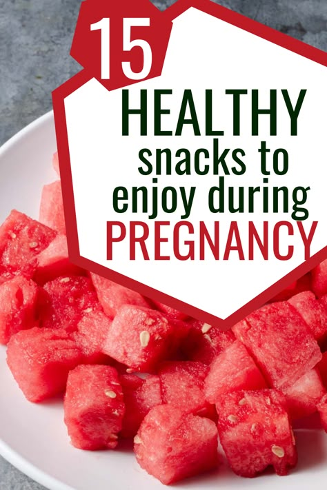 A bowl of watermelon with text over it. Snack Ideas While Pregnant, Fruit And Veggie Snack Ideas, Snacks When Pregnant, Pregnant Teacher Lunch Ideas, Food Ideas For Pregnant Women, Healthy Pregnant Breakfast, Easy Snacks For Pregnant Women, Easy Recipes For Pregnant Women, Best Snacks For Pregnant Women