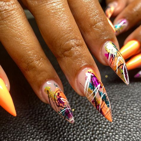 Studio SIXTY12 -Myia Mitchell | Happy Birthday Mrs K! | Instagram Sassy Nails, Fancy Nails Designs, Ombre Acrylic Nails, Dope Nail Designs, Glamorous Nails, Exotic Nails, Almond Acrylic Nails, Instagram Happy Birthday, August 19