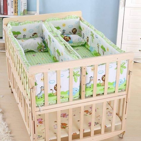 Baby room decoration ideas Crib For Twins, Cribs For Twins, Twin Baby Beds, Twin Cots, Baby Cribs For Twins, Twin Baby Rooms, Twin Cribs, Small Crib, Baby Table