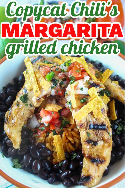 Chilies Restaurant Recipes, Chili’s Margarita Grilled Chicken, Copycat Chilis Mexican Rice, Margarita Chicken Marinade, Chilis Margarita Chicken Recipe, Margarita Chicken Recipe Chilis, Chilis Margarita Chicken, Margarita Chicken Recipe, Margarita Grilled Chicken