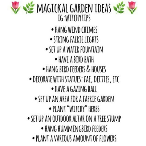 Wicca Garden Ideas, Witchy Backyard Aesthetic, Witches Garden Ideas, Witchy Sprays, Witchcraft Garden, Witchy Yard, Cottage Witchcraft, Witchy Backyard, Outdoor Altar