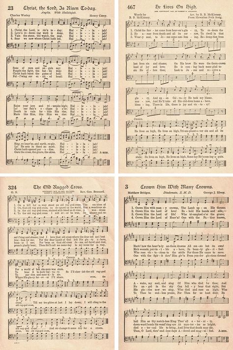 FREE printable vintage hymns sheet music for Easter! 27 hymns for Lent, Passiontide, Palm Sunday, and Easter. Perfect for choir books, worship aids, and DIY projects. #vintagehymns #Easterhymns #Eastersheetmusic Hymn Wall Art Free Printable, Printable Christmas Hymns Free, Easter Hymns, Free Printable Hymns Sheet Music Old Rugged Cross, Printable Hymns, Diy Easter Cards, Hymn Sheet Music, Folder Labels, Hymns Lyrics