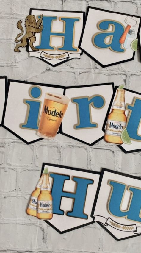 Modelo Cerveza, Birthday banner, Fiesta banner, Mens Birthday, Beer Theme, 3d banner , backdrop, Dessert table decor, Chelas, Feliz Cumple 3d Banner, Happy Birthday Beer, Colorful Banner, Birthday Beer, Diy Birthday Banner, Mens Birthday, Dessert Table Decor, Beer Theme, Beer Birthday