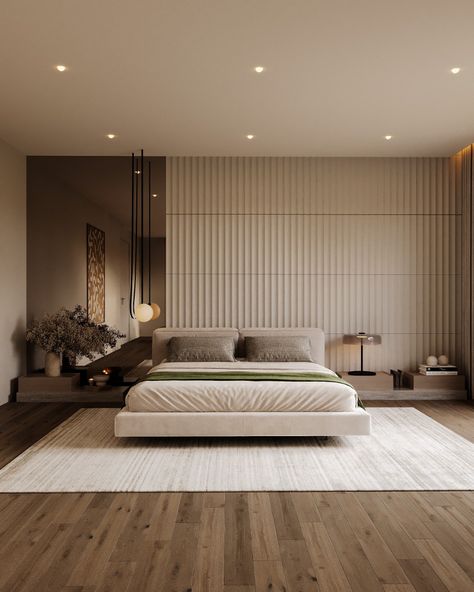 Master Bedroom Design Elements Of Design Project, Modern Master Room, Full Bedroom Design, Simple Rooms, Neoclassic Interior, Interior Design Bedrooms, Bedroom Behance, Bed Back Design, Budget Furniture