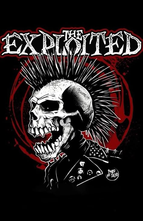 Iron Maiden Tattoo, The Exploited, Rock Poster Art, Punk Poster, Rock Band Posters, Heavy Metal Art, Punk Design, Concept Art Tutorial, Arte Punk