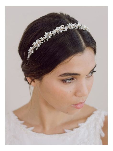 SWEETV Silver Bridal Headband Crystal Tiara for Women Pearl Wedding Headpieces for Bride Hair Accessories for Prom Birthday Party Accessories For Prom, Prom Birthday Party, Glamorous Wedding Hair, Pearl Headpiece Wedding, Pearl Headband Wedding, Prom Birthday, Headpiece Accessories, Wedding Headpieces, Elegant Wedding Hair