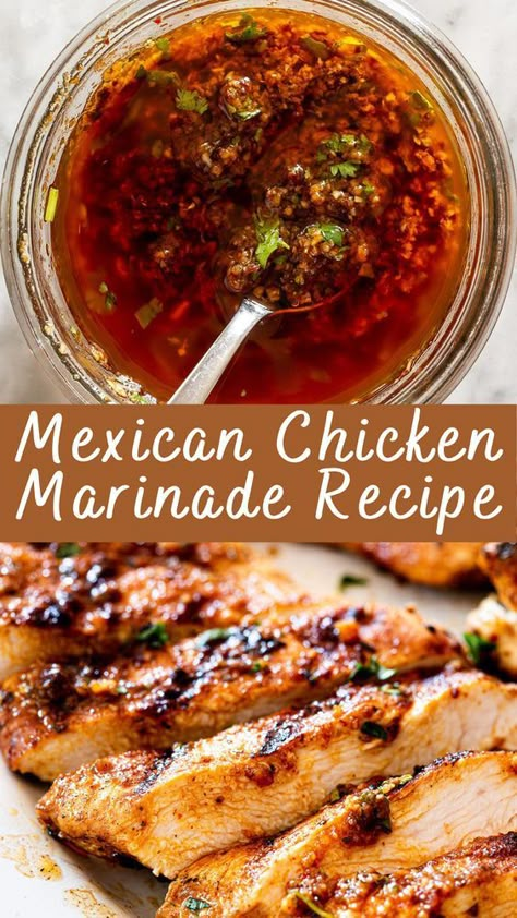 Mexican Chicken Marinade Recipe A good marinade can transform a simple chicken dish into a flavorful masterpiece. If you’re looking to add a zesty, tangy, and slightly spicy kick to your chicken, then a Mexican chicken marinade is the way to go. This marinade is perfect for grilling, baking, or even pan-frying, and it brings […] Homemade Chicken Marinade, Spicy Chicken Marinades, Mexican Chicken Marinade, Mexican Marinade, Mexican Grilled Chicken, Pollo Tropical, Chicken Breast Marinade, Fajita Marinade, Grilled Chicken Marinade