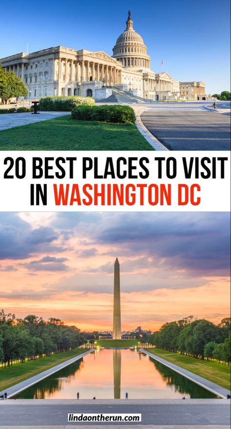 Planning a visit to Washington DC?| Here you will find 20 epic places to visit in Washington DC everyone will love| Washington DC attractions| Museums in Washington DC| Twenty top things to do in Washington DC #usa #travel #washington Dc Bucket List Washington, Dc Places To Visit, Washington Dc Aesthetic Outfit, Washington Dc Attractions, Washington Dc Travel Guide, Washington Dc Vacation, Dc Vacation, Visiting Washington Dc, Dc Washington