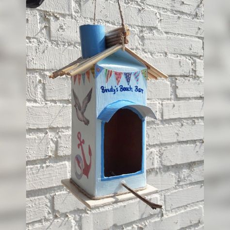 Milk Carton Crafts, Bird Feeder Craft, Birdhouse Craft, Homemade Bird Feeders, Bird Houses Diy, Diy Upcycling, Milk Carton, Crafty Kids, Spring Crafts