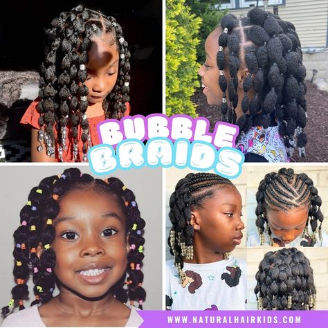 It’s #featurefriday! If you haven’t guessed already, we’ve been loving #bubblebraids! Not only are they easy to style, they also last long and look adorable. Check out our favorite bubble braid hairstyles of the week. #naturalhairkids #naturalhairblogger #kidshairstyles #protectivestyles Bubble Braid Hairstyles Kids, Bubble Hairstyle, Bubble Braid Hairstyles, Children Hairstyles, Bubble Braid, 4b Hair, Kid Hair, Bubble Braids, Kids Bubbles