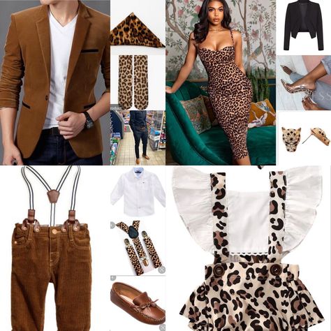 Fall Family Pictures Outfits Leopard, Leopard Print Family Pictures, Leopard Family Tattoo, Cheetah Girls Outfits, Summer Family Pictures, Family Picture Outfits, Summer Family, Leopard Print Dress, Picture Outfits