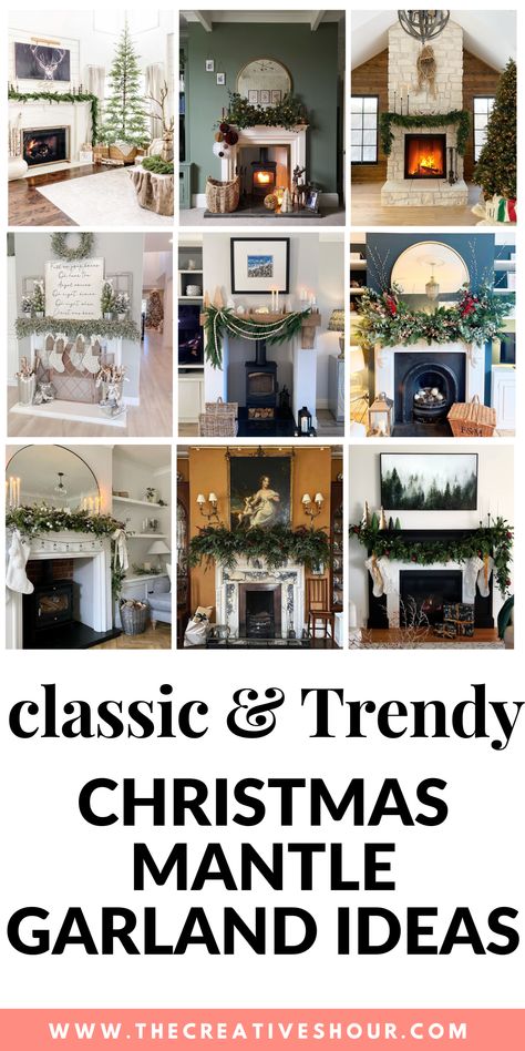 25 Super Festive Christmas Mantle Garland Ideas For You Mantle Garland Ideas, Christmas Mantle Garland, Christmas Garland Mantle, Mantle Design, Christmas Mantles, Mantle Garland, Garland Ideas, Green Garland, Greenery Garland