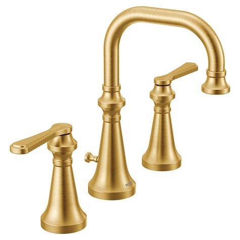 Moen Colinet, Gold Faucet, Touchless Faucet, Roman Tub Faucets, Roman Tub, Gold Bathroom, Widespread Bathroom Faucet, Bath Faucet, Tub Filler