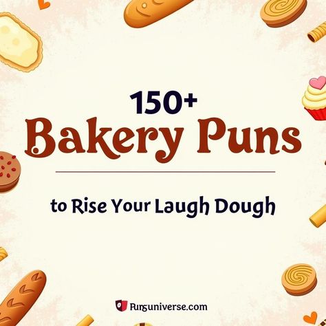 🌟 Get ready to roll with laughter! 🍞 Our collection of 150+ bakery puns will knead your funny bone and rise your smile. From baguette jokes to cookie quips, you’ll find the perfect pun to sprinkle joy in your day. 💖 So let’s whisk those worries away and bake the world a happier place! #puns #bakinghumor #funnyfood #punny #bakerylove #comedyintheoven 

Save this pin for your daily dose of dough-lightful puns! Baking Puns Funny, Bakery Puns, Baking Besties, Spider Puns, Wood Puns, Cookie Puns, Pig Puns, Baking Puns, Baking Humor