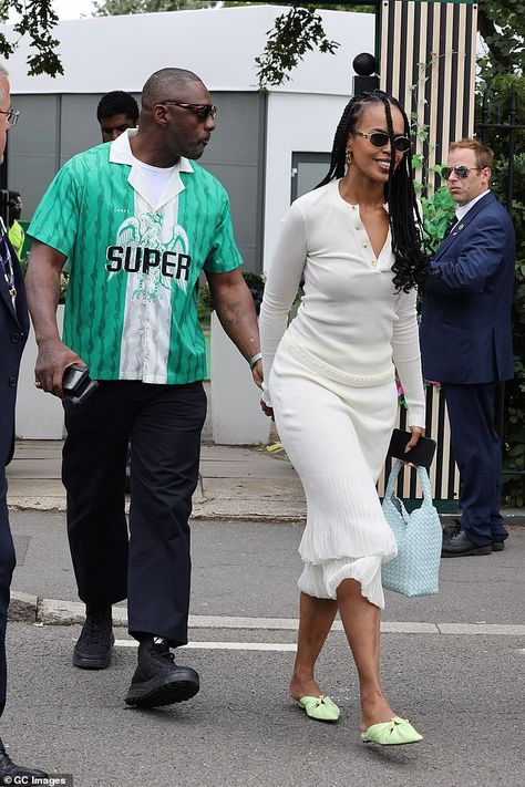 Idris Elba and wife Sabrina attend Wimbledon's Men's Final Sabrina Elba Style, Idris Elba Style, Idris Elba Wife, Girl Nostalgia, Sabrina Elba, Wimbledon Final, Sweet Couples, Hackney London, Idris Elba