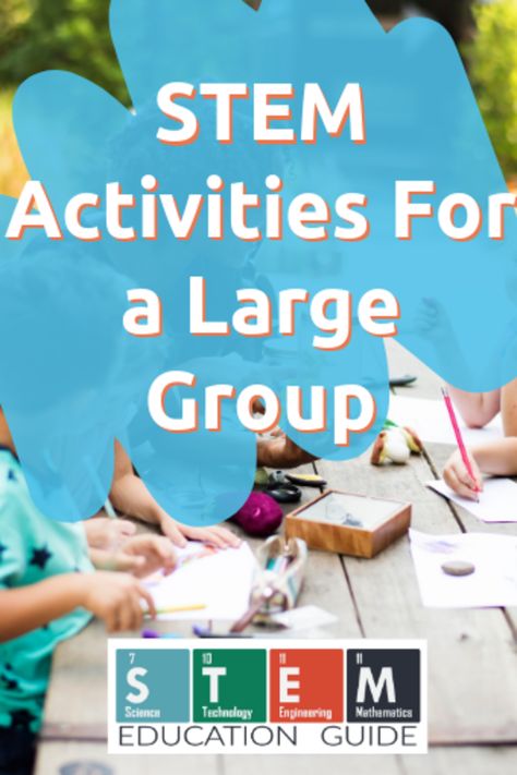 A large group of kids doing stem activities. Large Group Activities Elementary, Large Group Science Experiments, Steam Group Activities, 5 Minute Stem Activities, Math Steam Activity, 30 Minute Stem Activities Elementary, Large Group Stem Activities, Stem Activities For Adults, Stem Group Activities