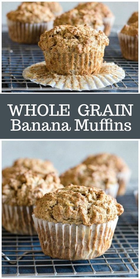 Smartpoints Recipes, Date Muffins, Banana Muffins Recipe, Whole Grain Foods, Banana Oat Muffins, Banana Muffin Recipe, Banana Oat, Oat Muffins, Healthy Muffin Recipes