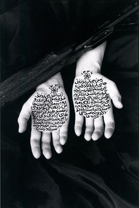 »stories of martyrdom« by shirin neshat Written On The Body, Shirin Neshat, Persian Calligraphy Art, Persian Calligraphy, Iranian Art, Artist Models, Visual Poetry, Feminist Art, Calligraphy Art