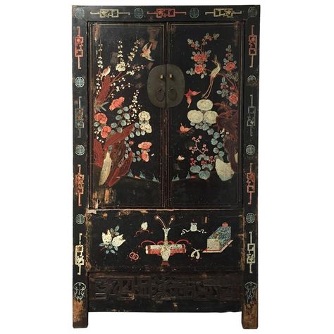 Early 20th Century Chinese Wedding Cabinet Mid Century Modern Asian Decor, Chinese Antique Furniture, Modern Asian Decor, Wedding Cabinet, Chinese Cabinet, Antique Chinese Furniture, Asian Furniture, Japanese Home Decor, Modern Asian