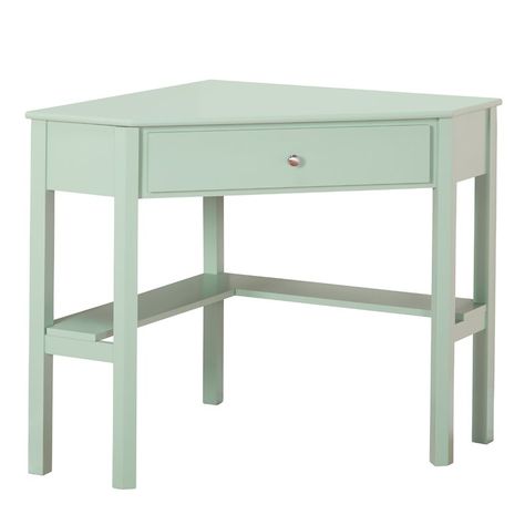 Andover Mills Suri Corner Desk & Reviews | Wayfair Wood Corner Desk, Corner Writing Desk, Cheap Office Furniture, Wood Writing Desk, Corner Computer Desk, Simple Desk, Low Shelves, Desk Design, Furniture Outlet Stores