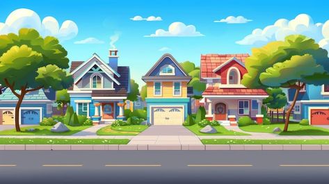 Village Background Indian, Village Illustration, Canva Idea, Cartoon Town, Village Background, Free Cartoon Characters, House Images, Cartoon House, Cartoon Image